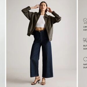 NWT Quince Olive Bomber Jacket XS